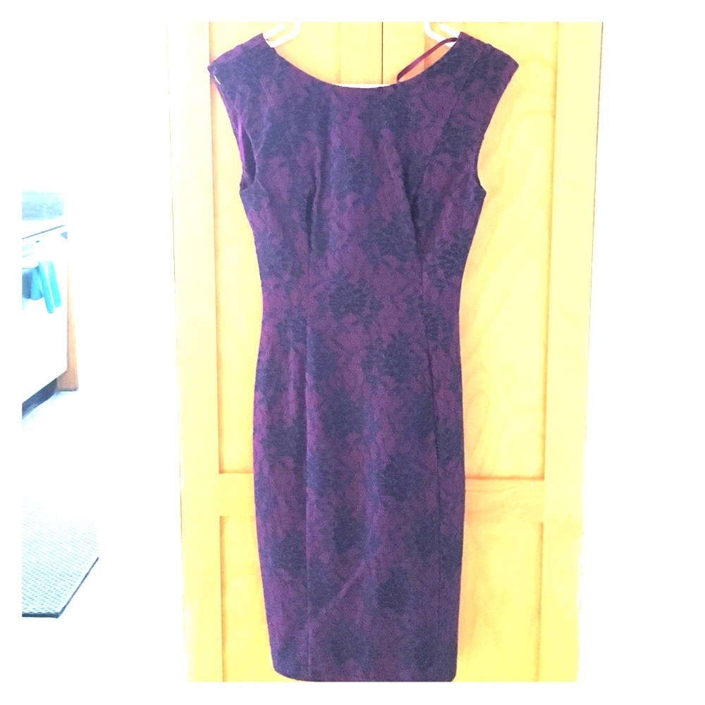 Purple and Navy lace dress by French Connection